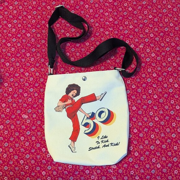 NWT Sally O’Malley I’m Fifty I Like To Kick Stretch And Kick Bag Funny Gift SNL - Picture 5 of 5